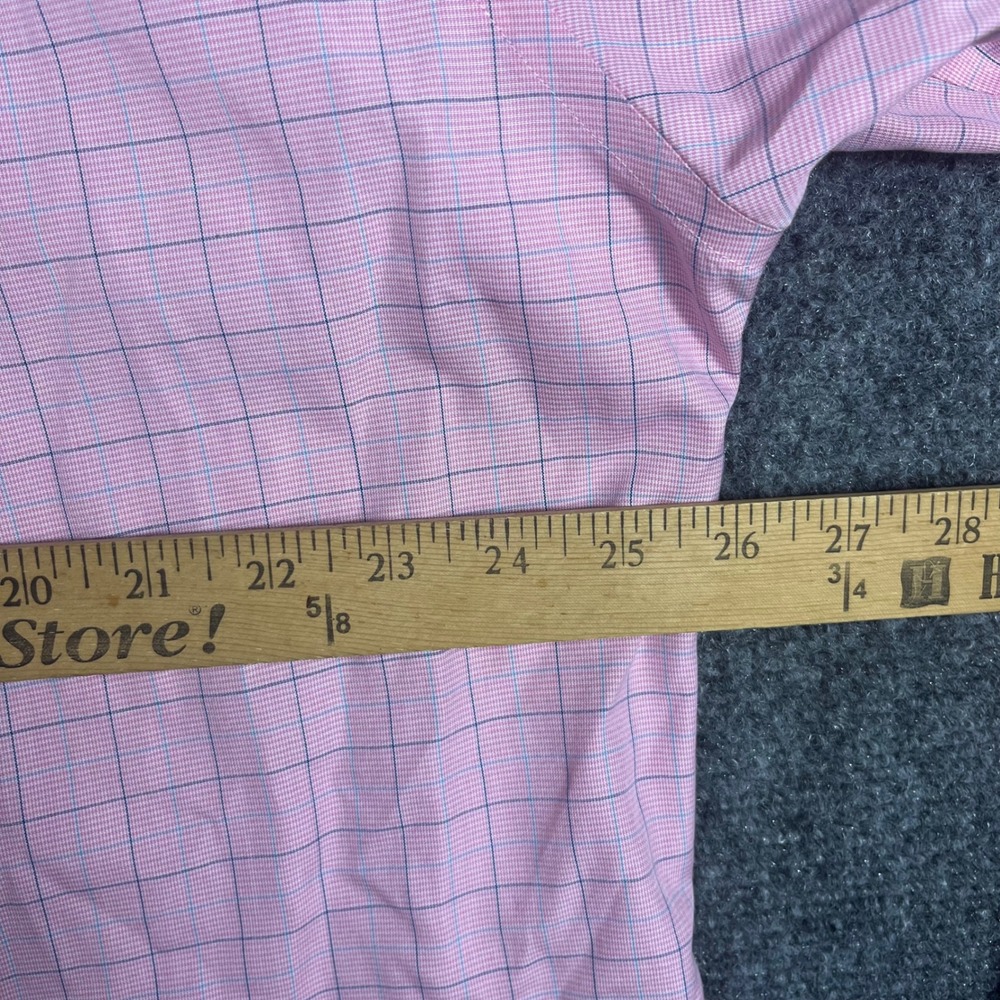Brooks Brothers Button Down Shirt Mens 16.5 2/3 Pink Tattersall Traditional Fit - Picture 6 of 6